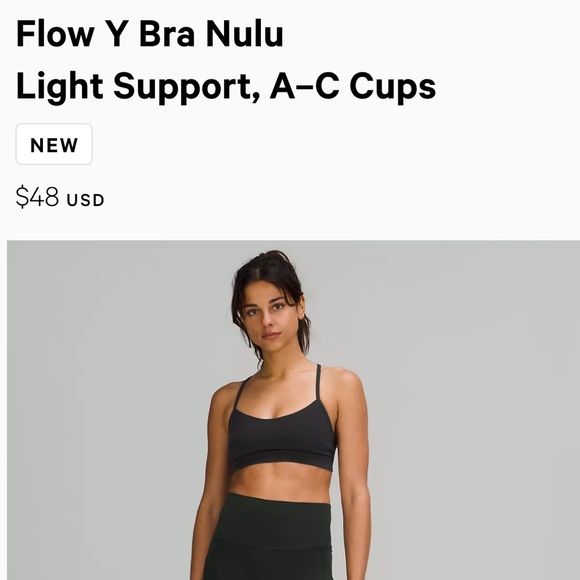 Lululemon Flo Y Bra Light Support black - Picture 2 of 7